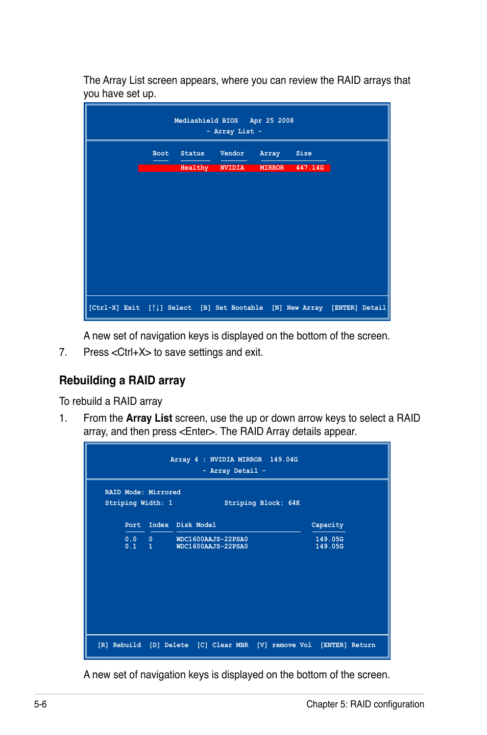 Rebuilding a raid array | Asus TW100-E5 iQuadro User Manual | Page 94 / 136