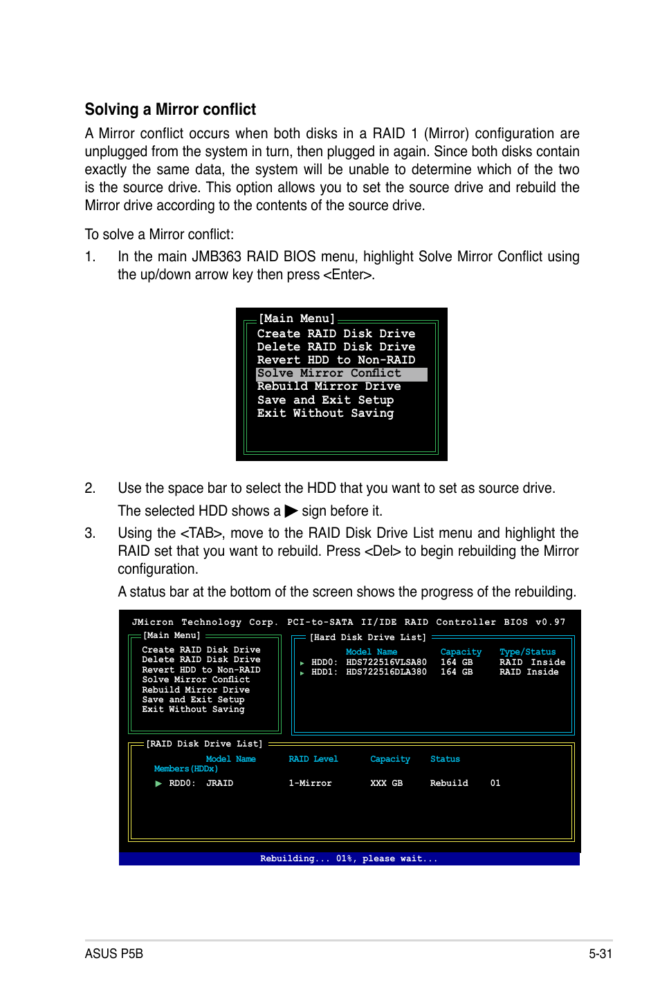 Solving a mirror conflict | Asus P5B User Manual | Page 131 / 140