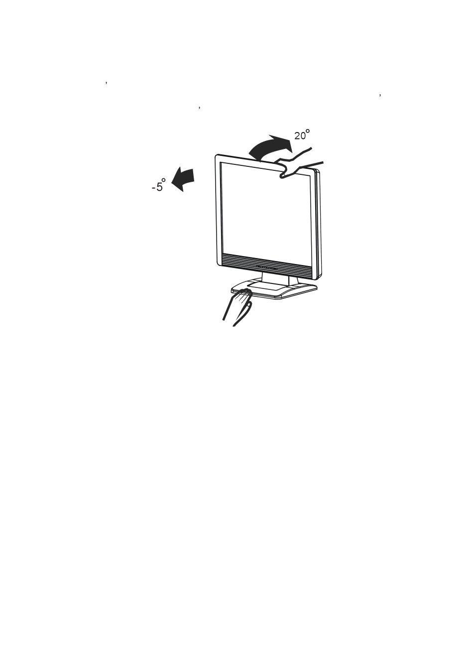 Adjusting the viewing angle | Asus MM17T User Manual | Page 8 / 18