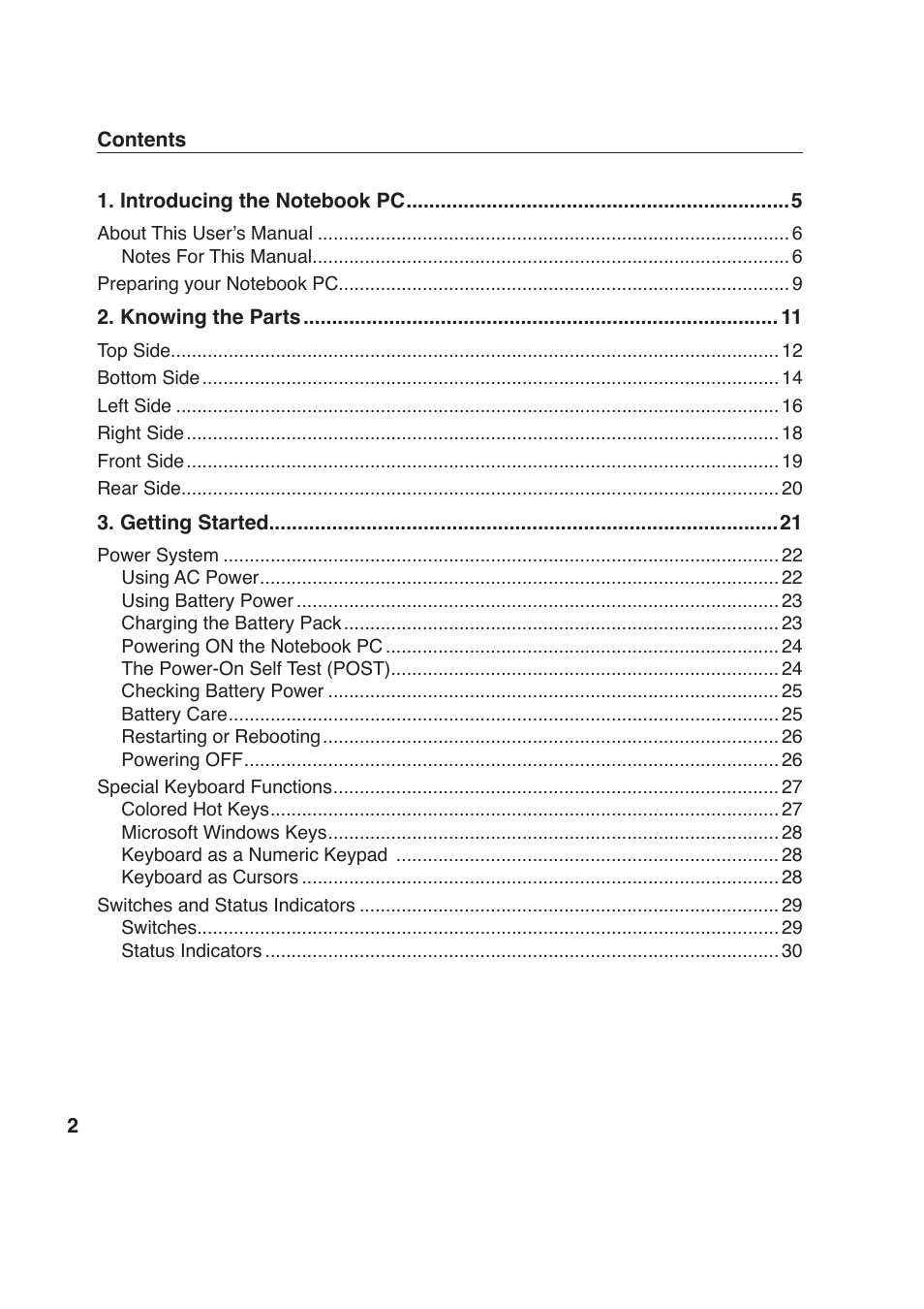 Asus W6F User Manual | Page 2 / 69