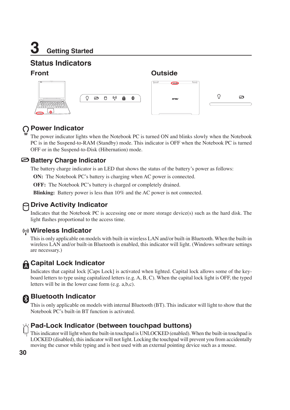 Asus W6F User Manual | Page 30 / 69