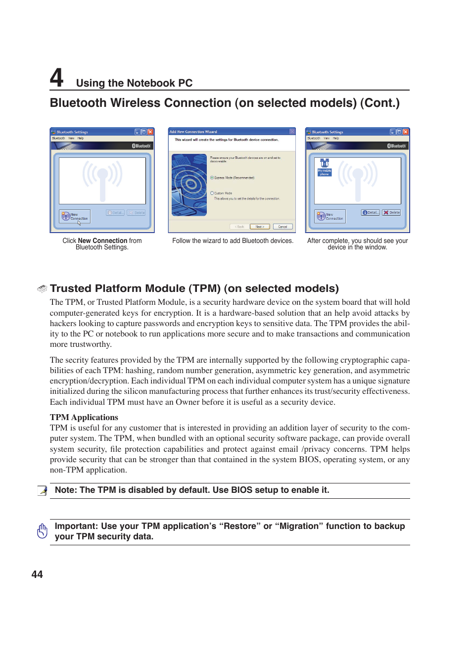 Asus W6F User Manual | Page 44 / 69