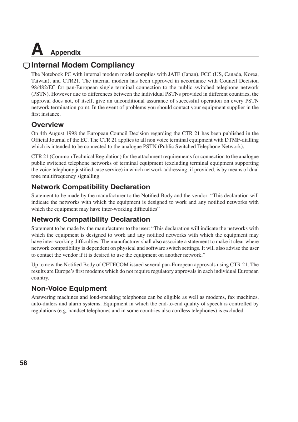 Asus W6F User Manual | Page 58 / 69