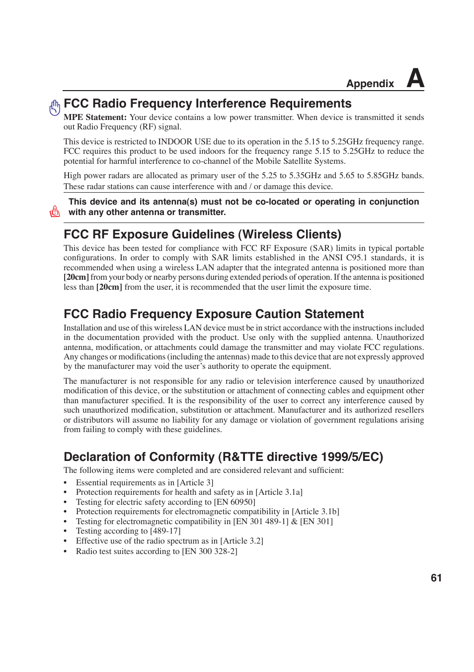 Asus W6F User Manual | Page 61 / 69