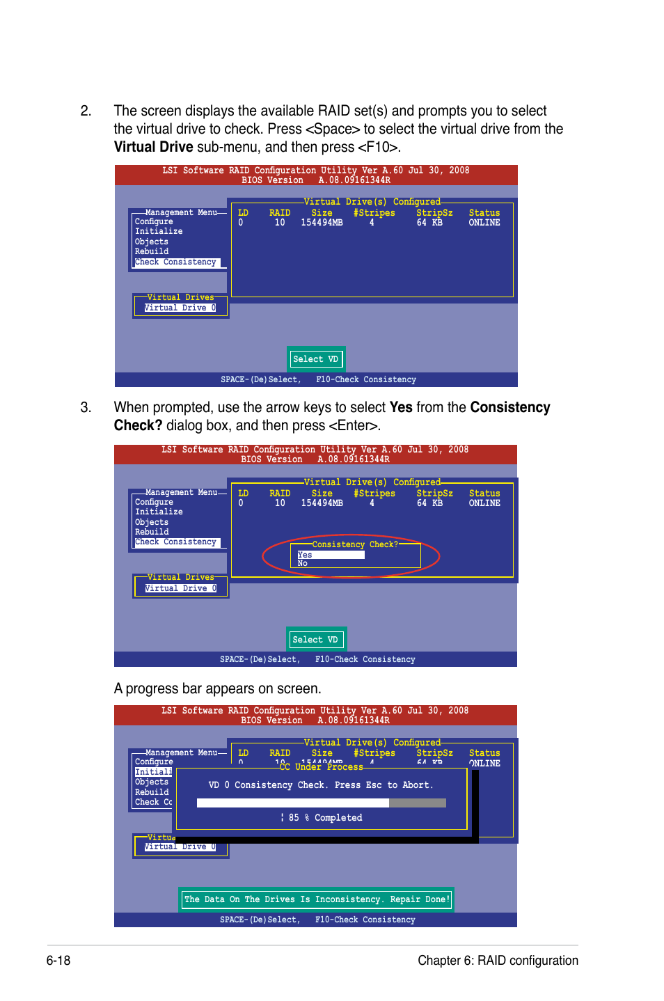 18 chapter 6: raid configuration | Asus RS520-E6/ERS8 User Manual | Page 112 / 146