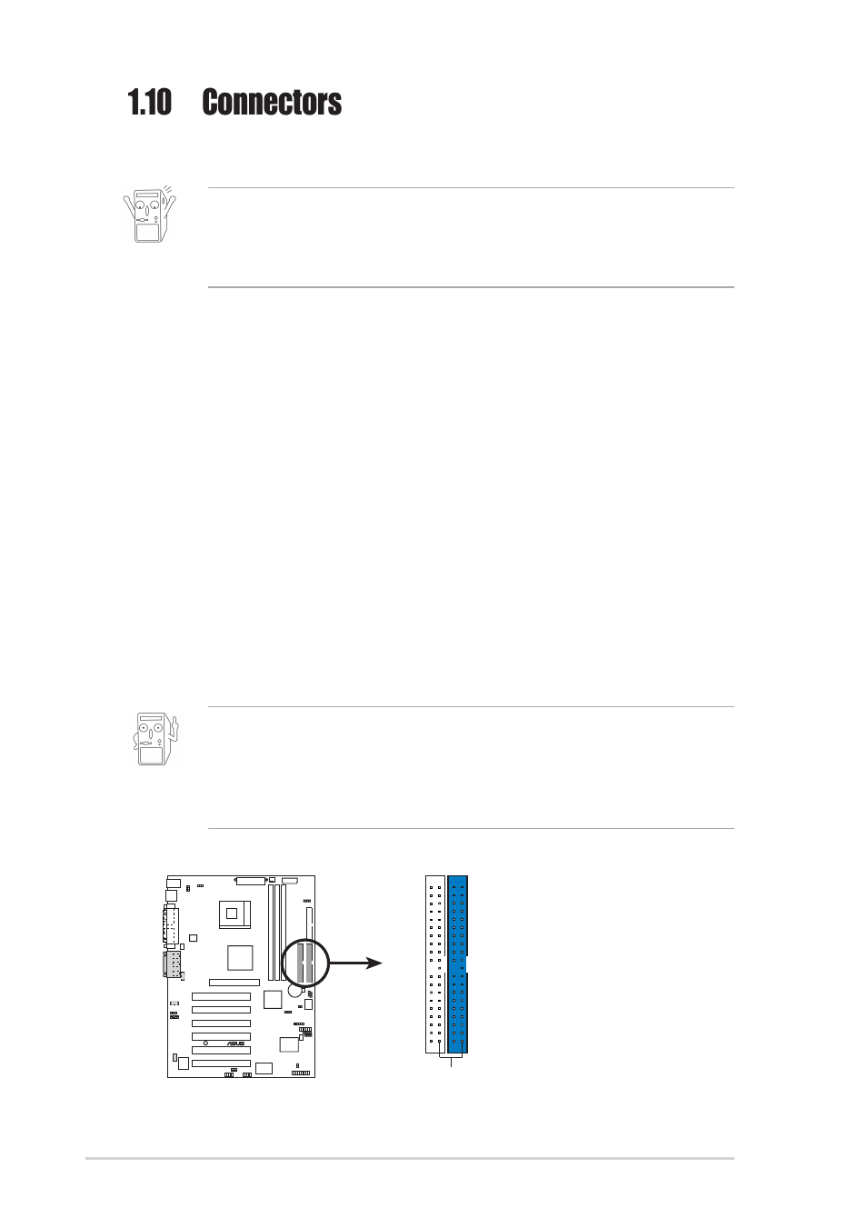 10 connectors | Asus P4SE/U2 User Manual | Page 24 / 70