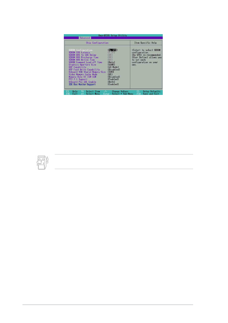 1 chip configuration | Asus P4SE/U2 User Manual | Page 48 / 70