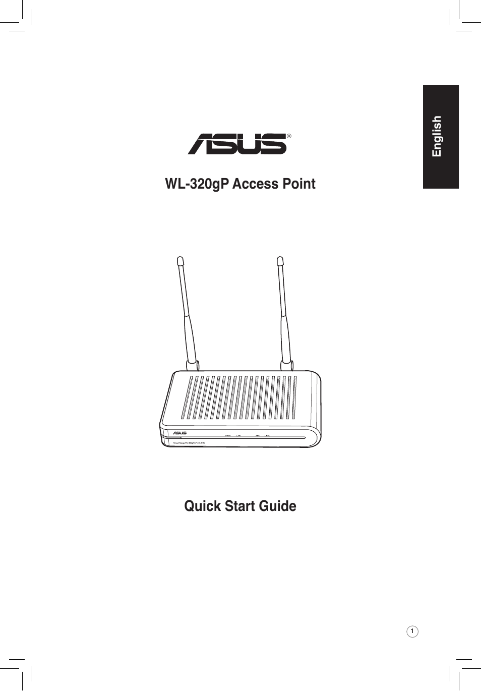 Quick start guide wl-320gp access point | Asus WL-320gP User Manual | Page 2 / 172