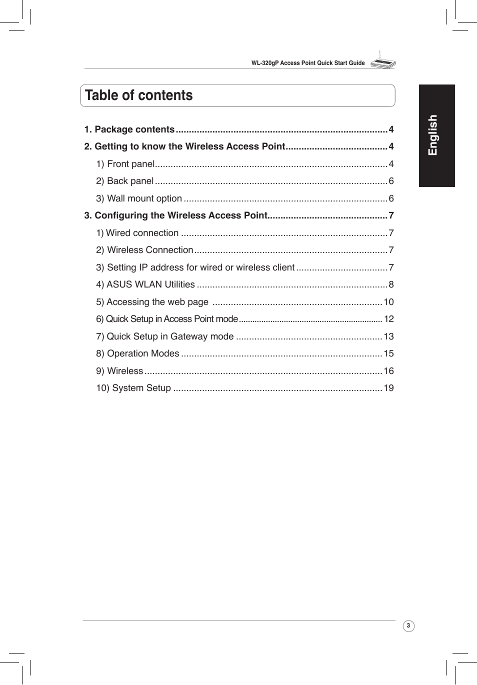 Asus WL-320gP User Manual | Page 4 / 172