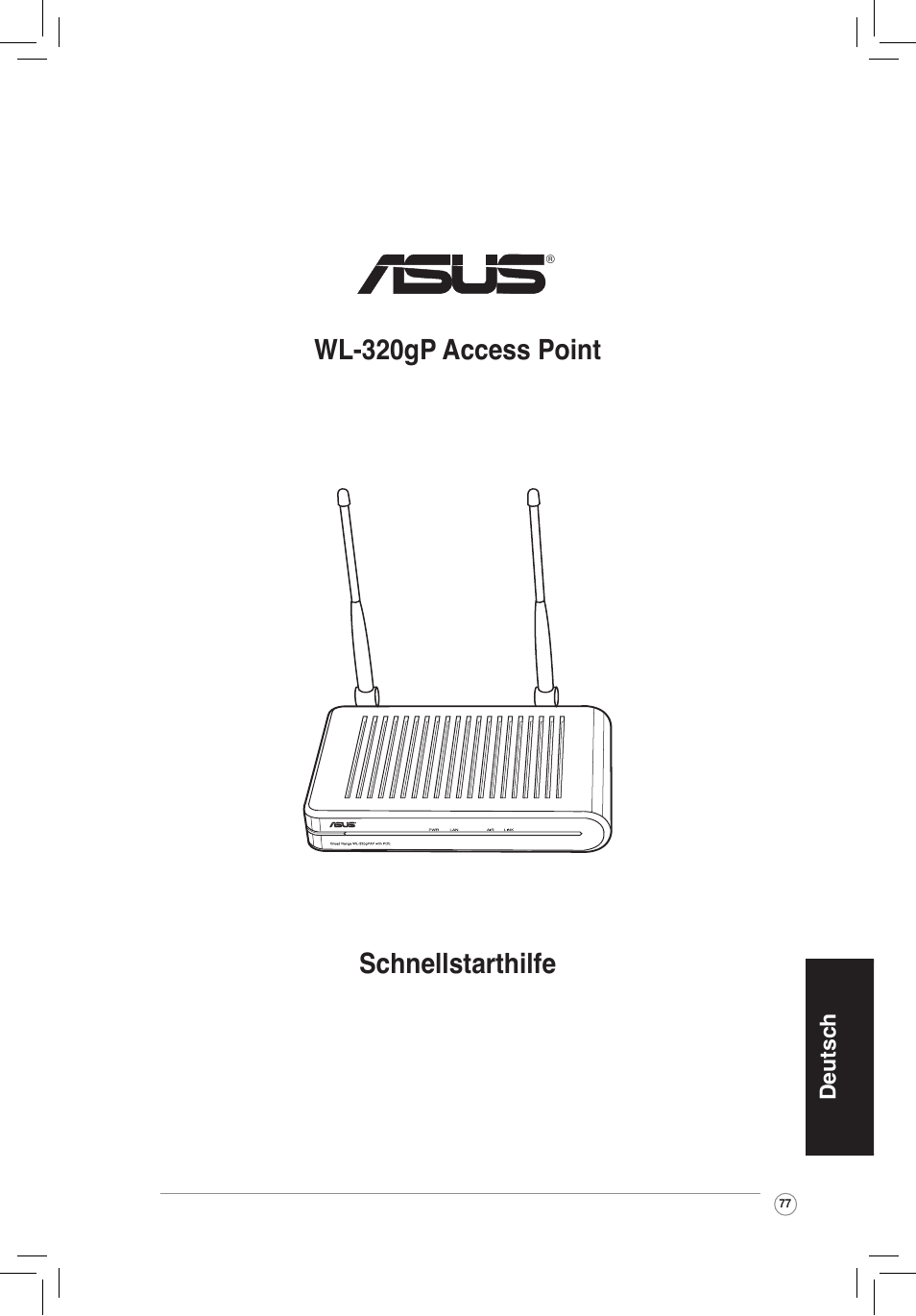 Schnellstarthilfe wl-320gp access point | Asus WL-320gP User Manual | Page 78 / 172