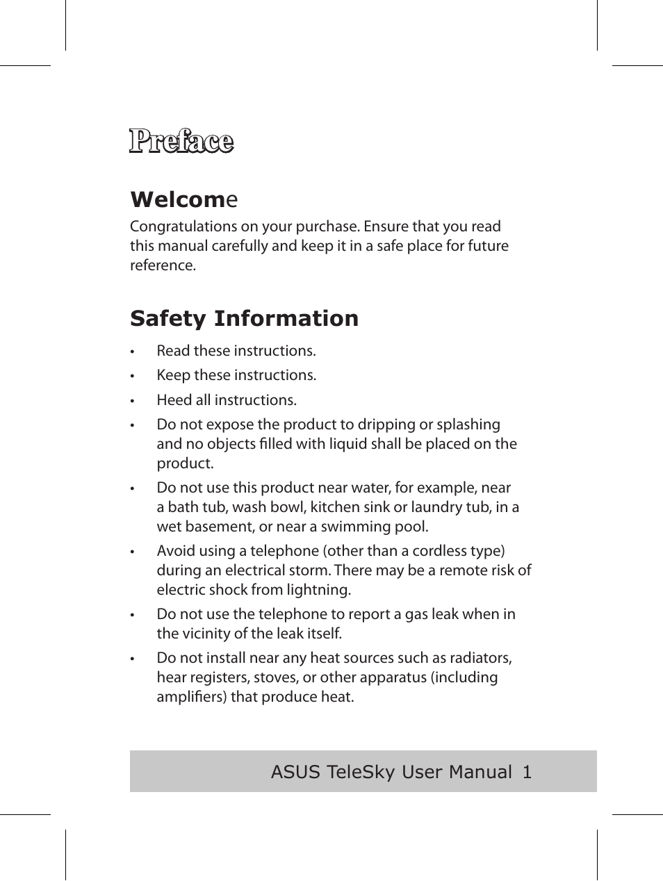 Preface, Welcom, Safety information | Asus P5B User Manual | Page 3 / 56