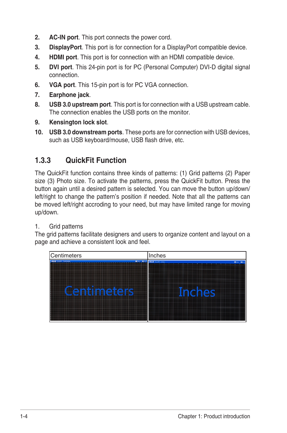 3 quickfit function, Quickfit function -4 | Asus PA248QR User Manual | Page 10 / 25