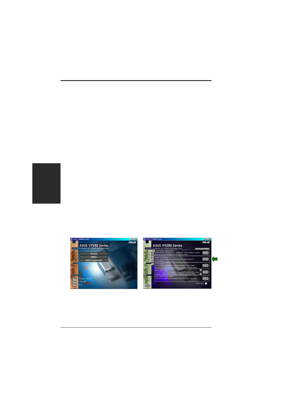 Software setup, Display driver installation, Windows 98/me | Asus V9280 Series User Manual | Page 14 / 68