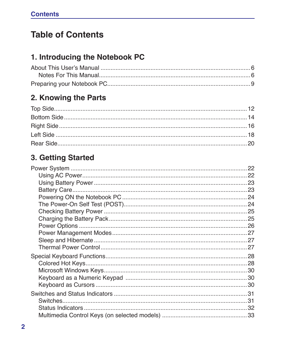 Asus W7S User Manual | Page 2 / 83