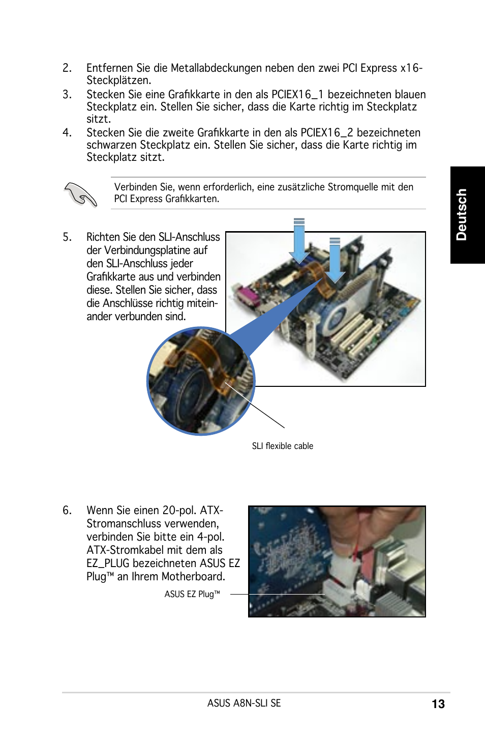 Deutsch | Asus A8N-SLI SE User Manual | Page 13 / 43