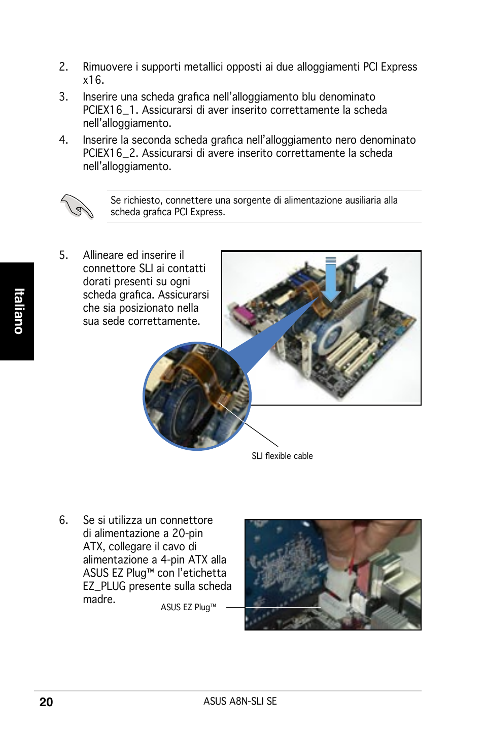 Italiano | Asus A8N-SLI SE User Manual | Page 20 / 43