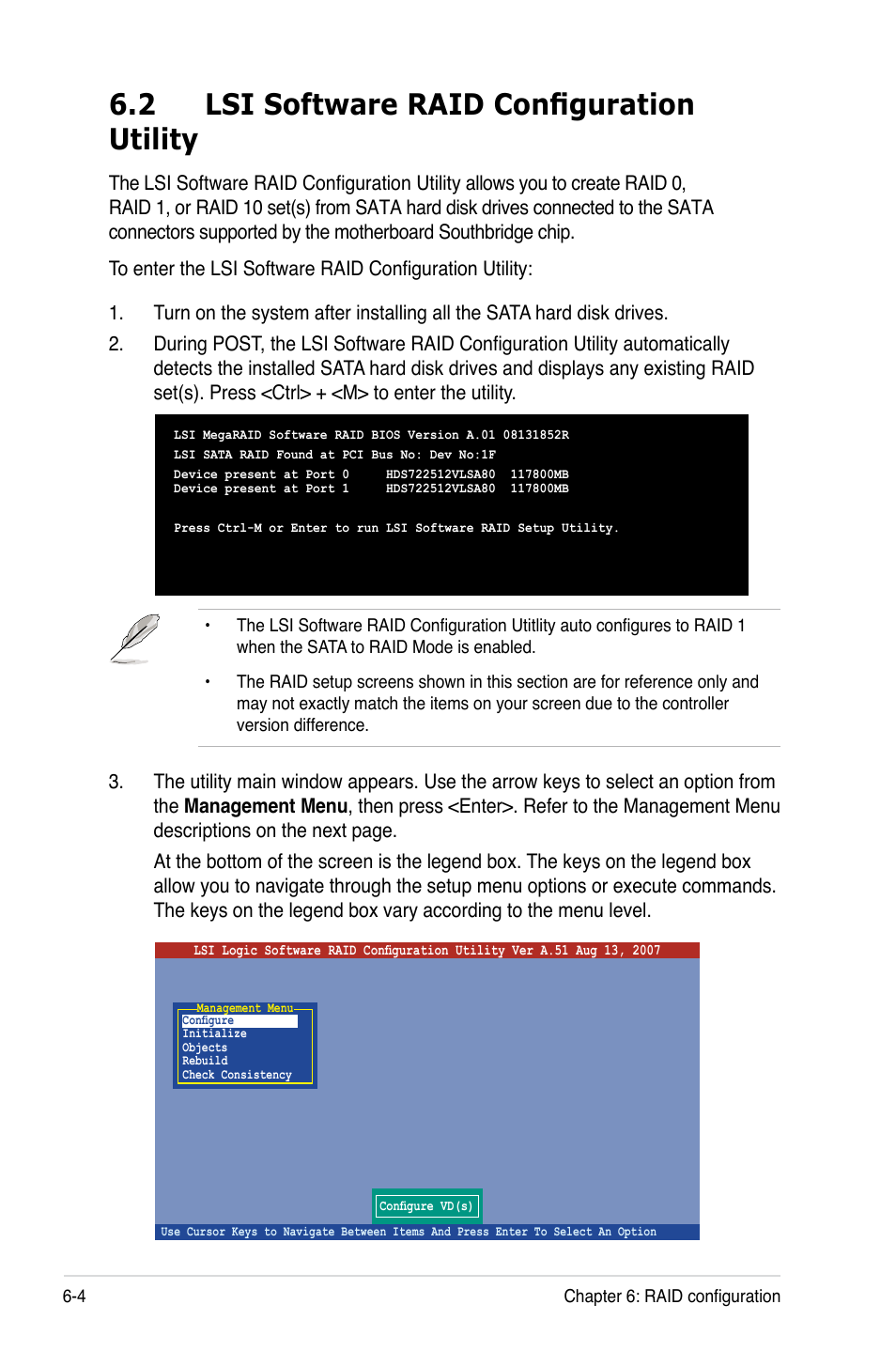 2 lsi software raid configuration utility, Lsi software raid configuration utility -4 | Asus RS120-E5/S User Manual | Page 104 / 164