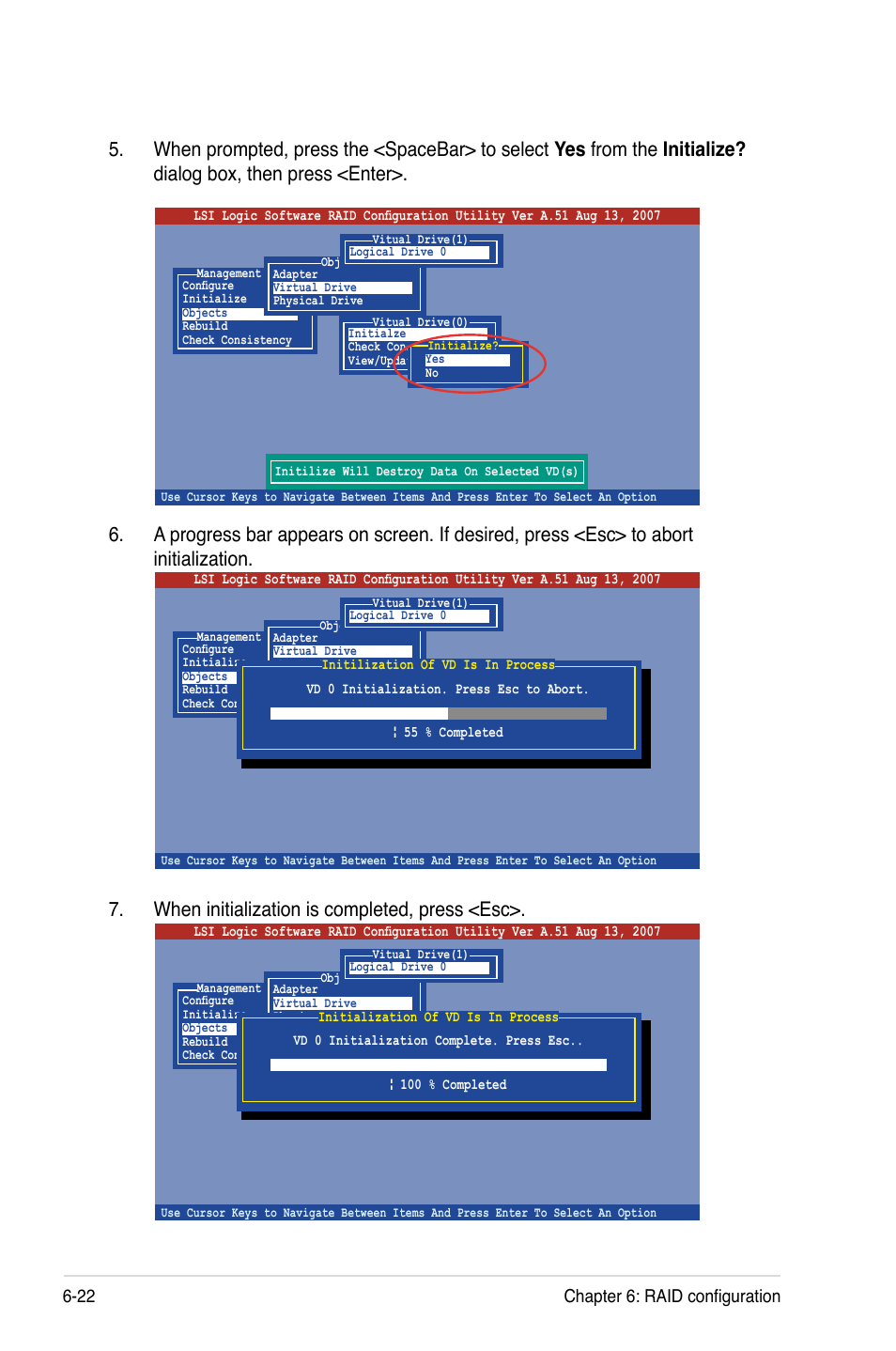 22 chapter 6: raid configuration | Asus RS120-E5/S User Manual | Page 122 / 164