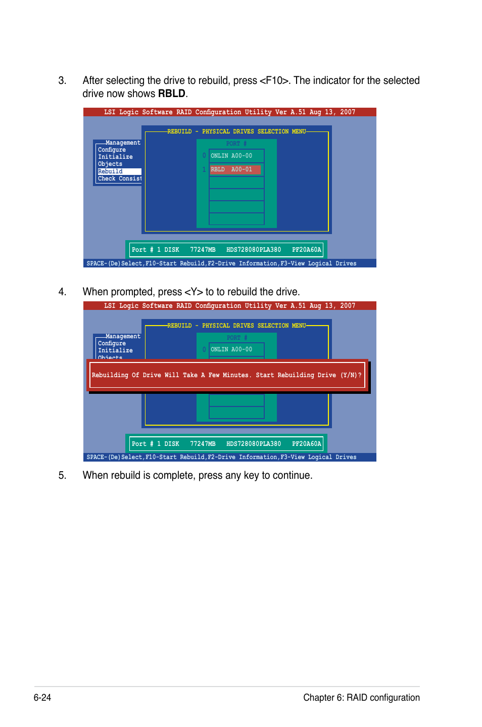 24 chapter 6: raid configuration | Asus RS120-E5/S User Manual | Page 124 / 164