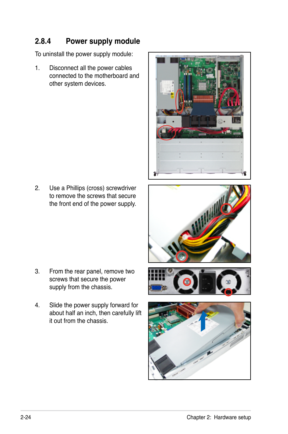 4 power supply module, Power supply module -24 | Asus RS120-E5/S User Manual | Page 42 / 164