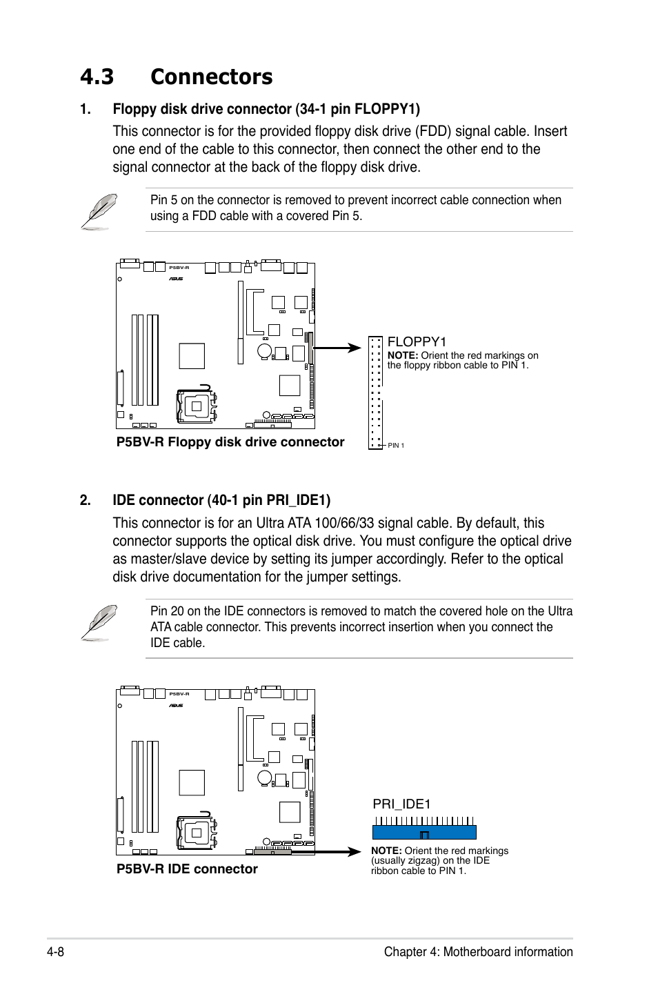 3 connectors, Connectors -8 | Asus RS120-E5/S User Manual | Page 58 / 164