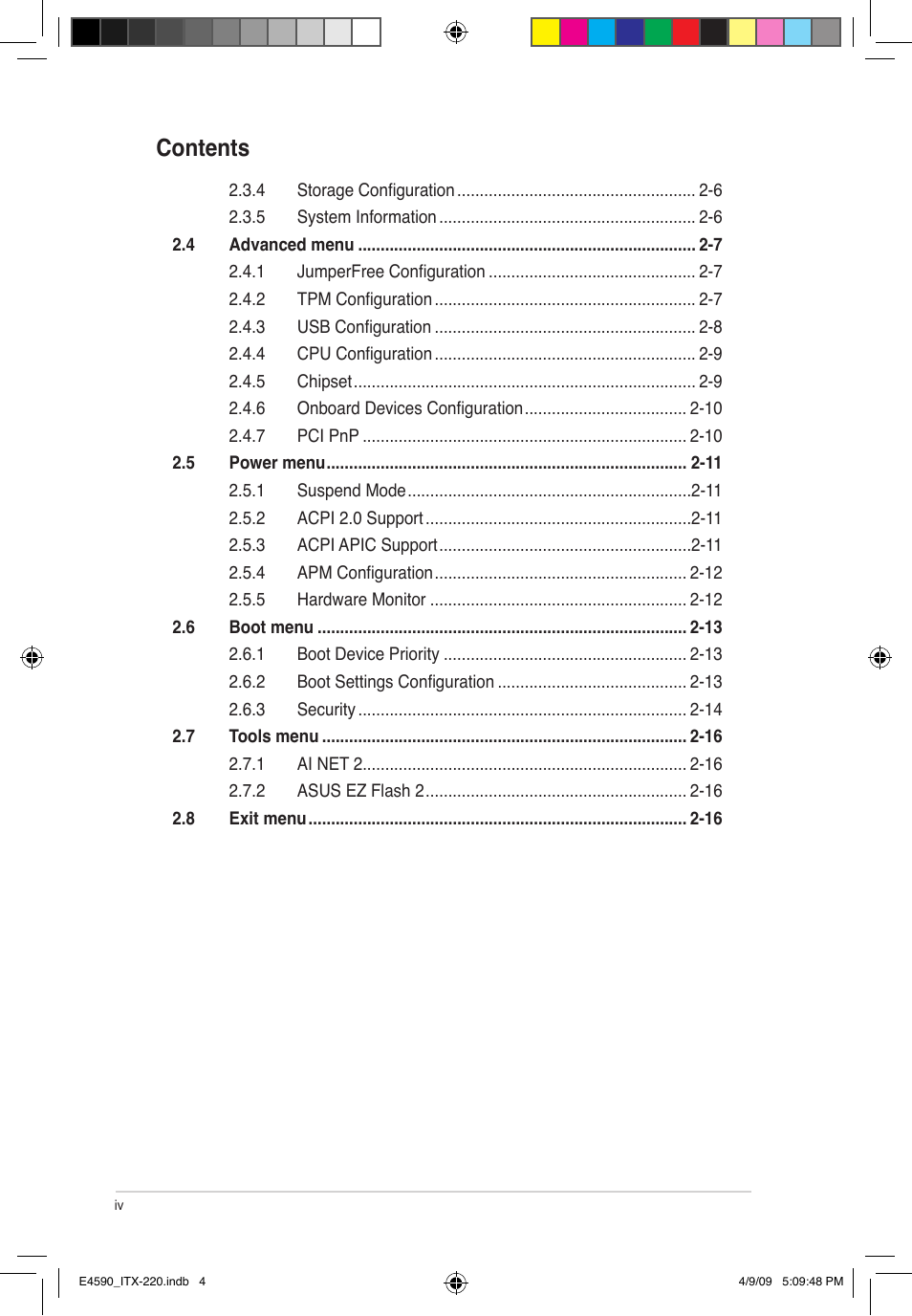 Asus ITX-220 User Manual | Page 4 / 39