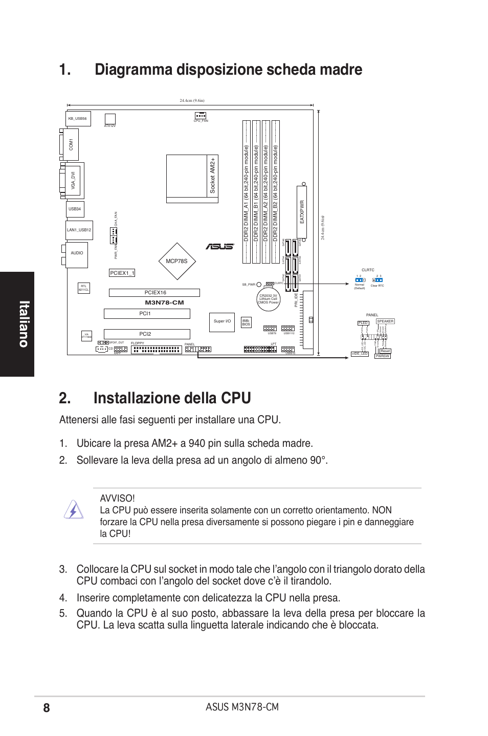 Asus m3n78-cm | Asus M3N78-CM User Manual | Page 8 / 38