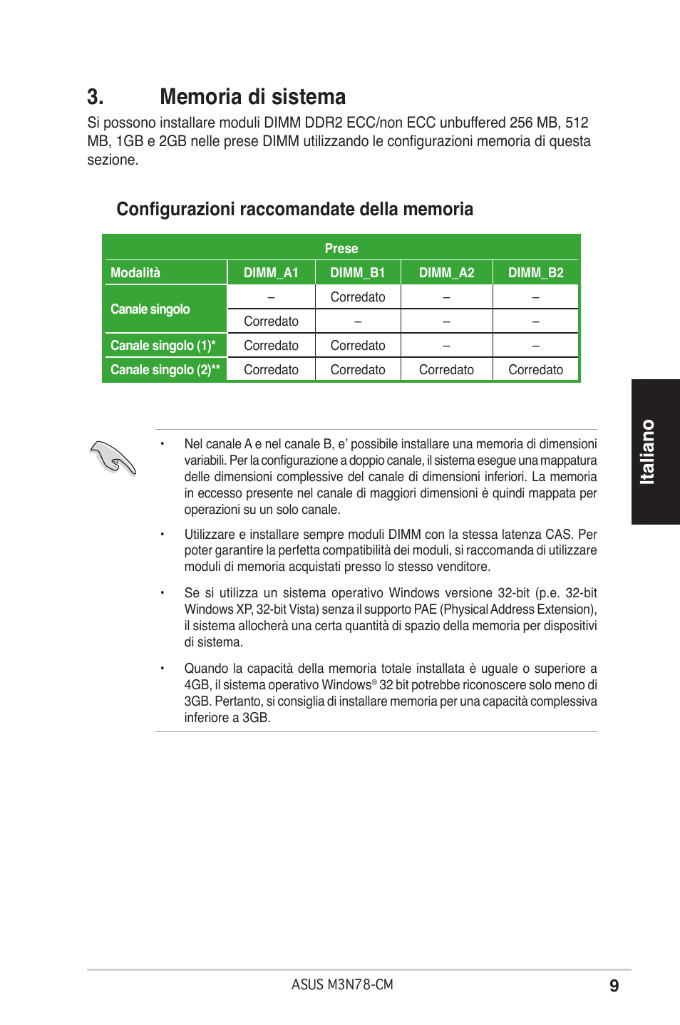 Asus M3N78-CM User Manual | Page 9 / 38