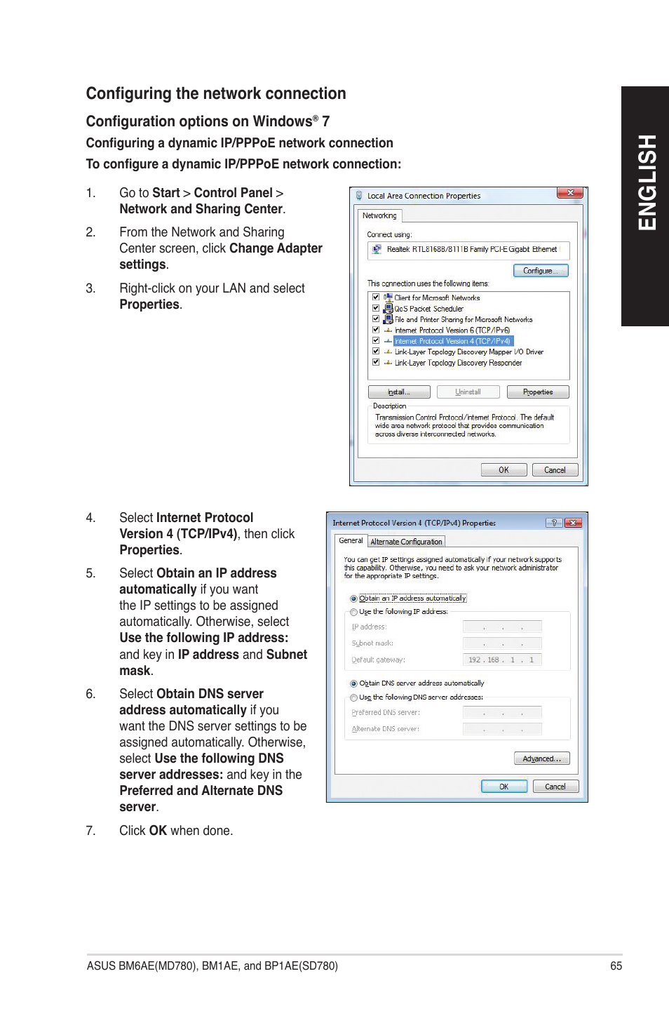 En gl is h en gl is h | Asus BP1AE User Manual | Page 65 / 109