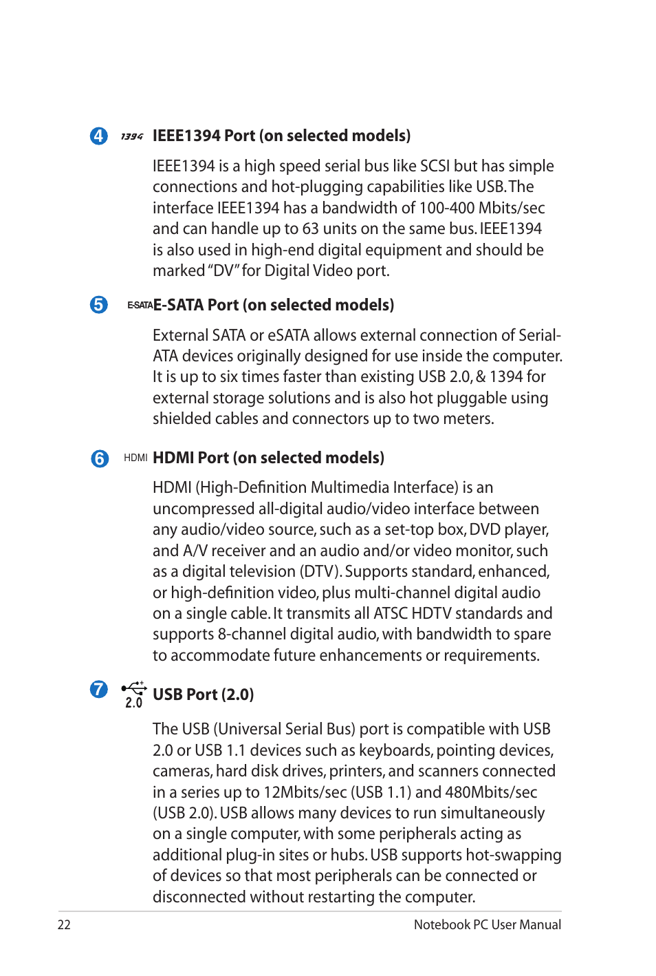 Asus G60Jx User Manual | Page 22 / 118