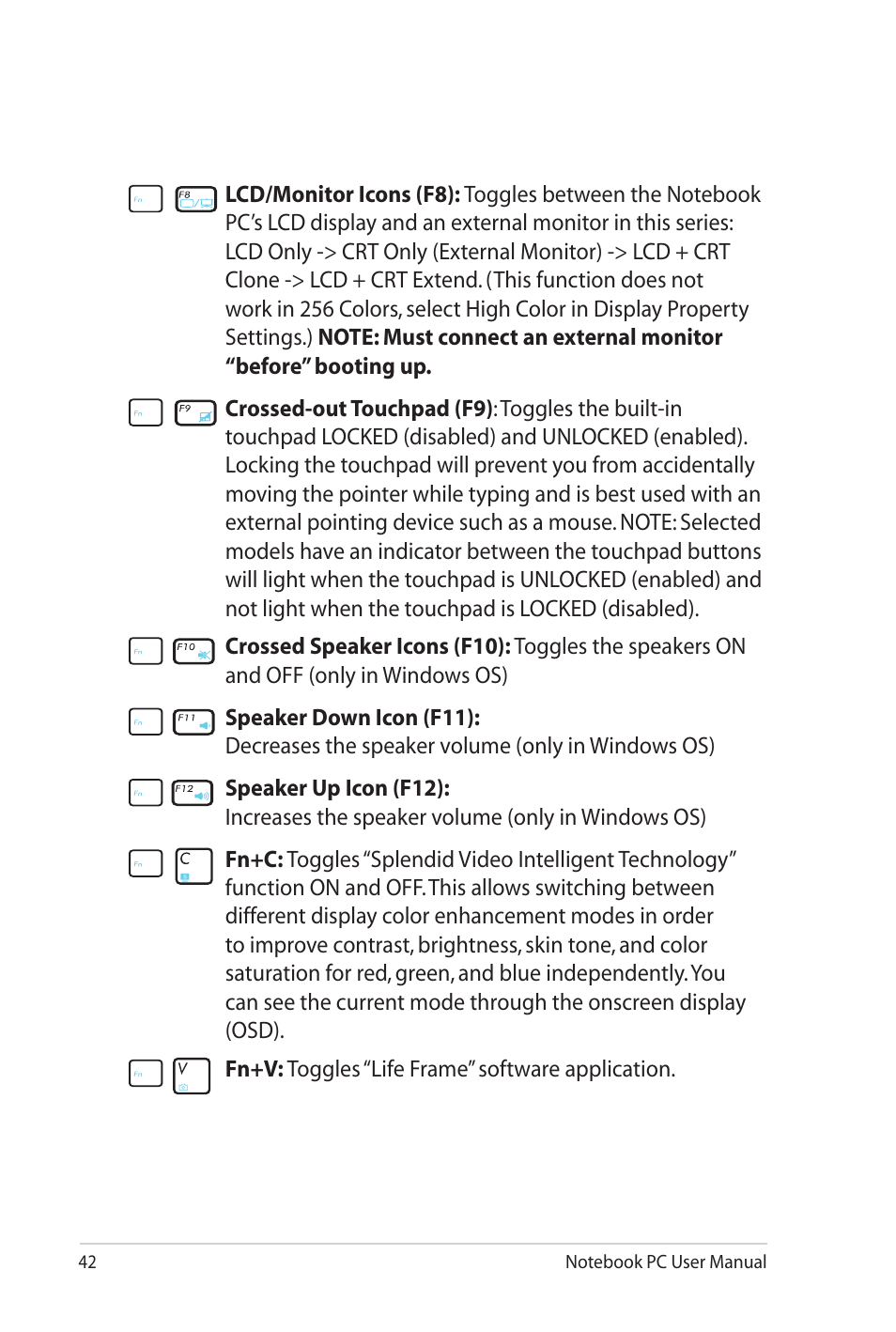 Asus G60Jx User Manual | Page 42 / 118