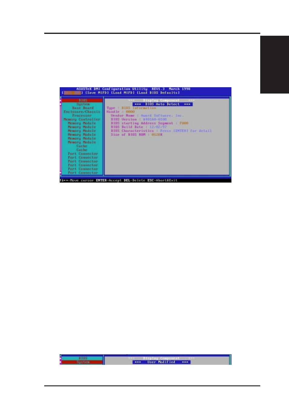 Vi. software reference, Using the asus dmi configuration utility | Asus MEB User Manual | Page 95 / 104