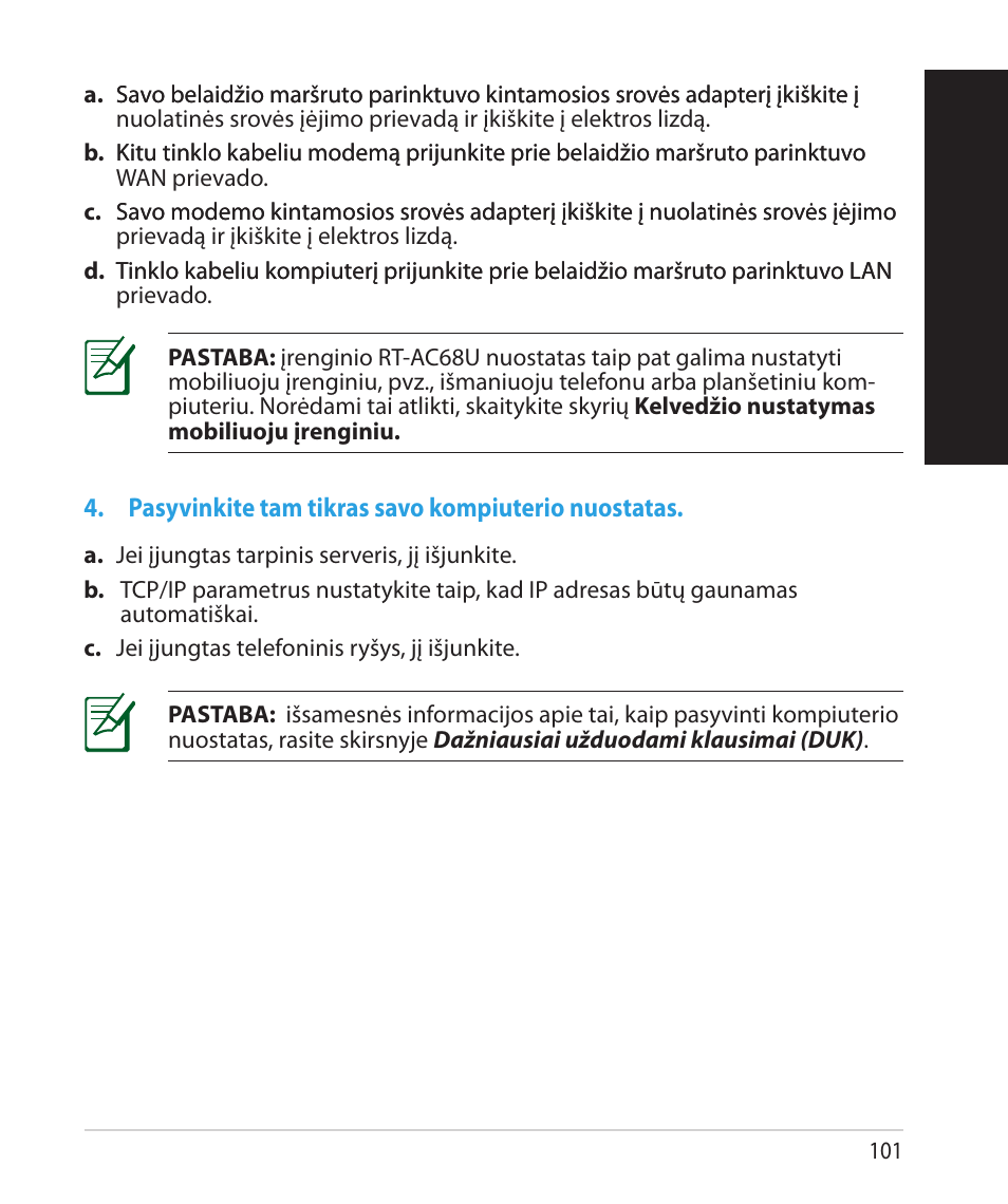 Lietuvių | Asus RT-AC68U User Manual | Page 101 / 260