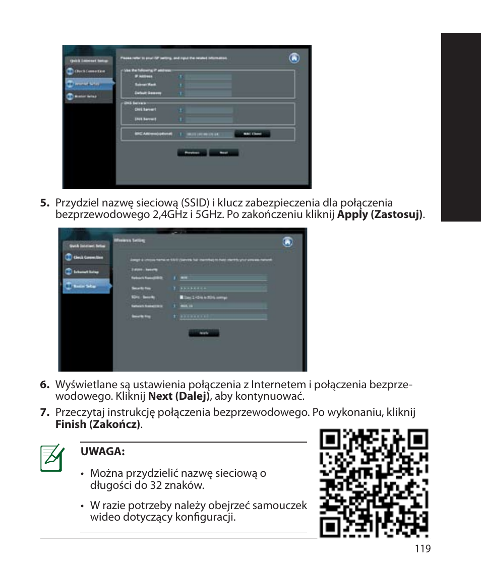 Polsk i | Asus RT-AC68U User Manual | Page 119 / 260