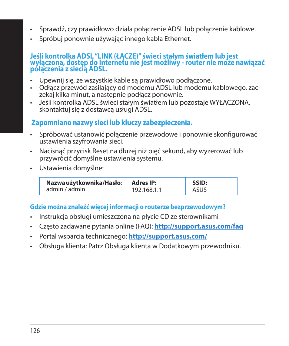 Polsk i | Asus RT-AC68U User Manual | Page 126 / 260