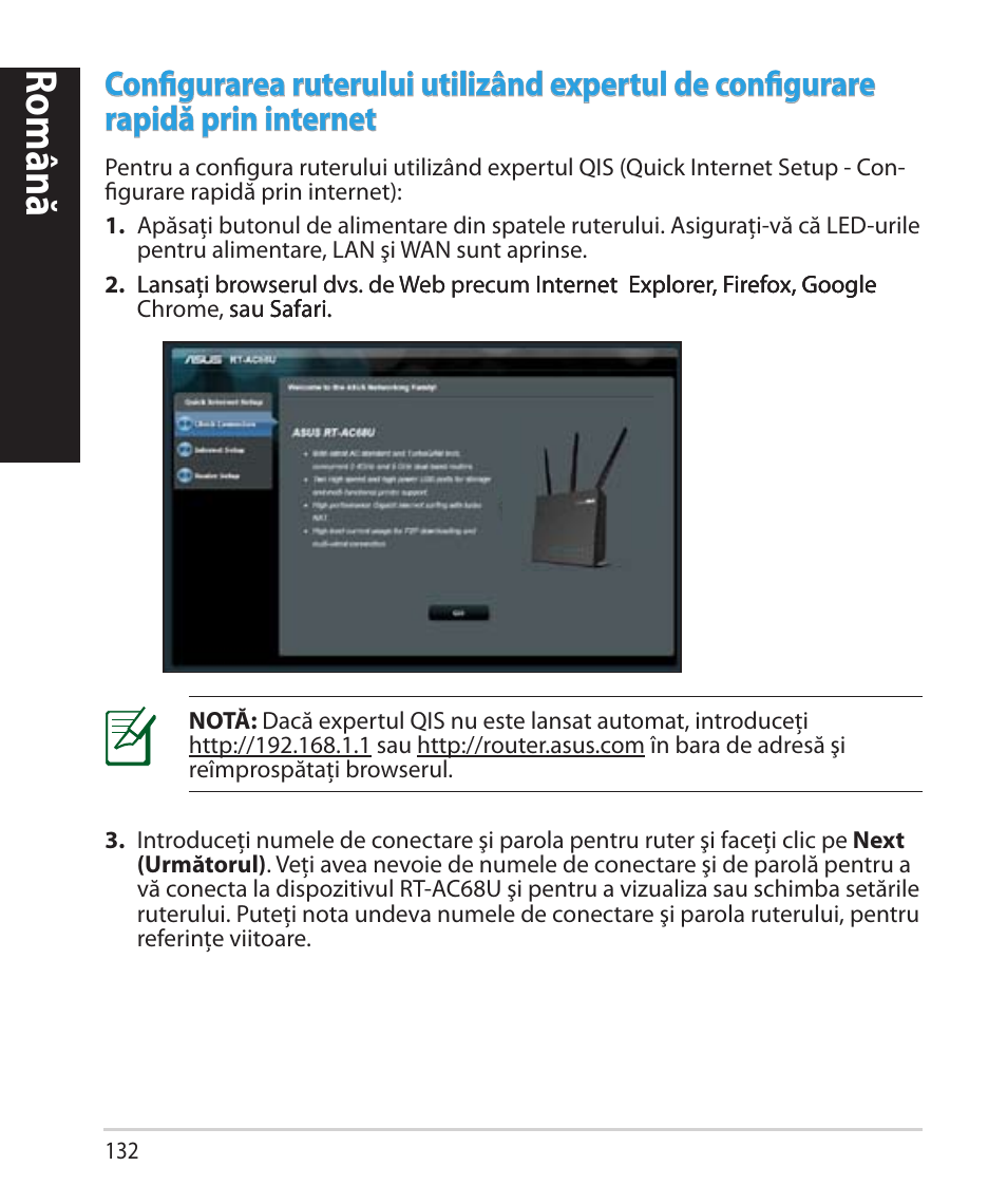 Română | Asus RT-AC68U User Manual | Page 132 / 260