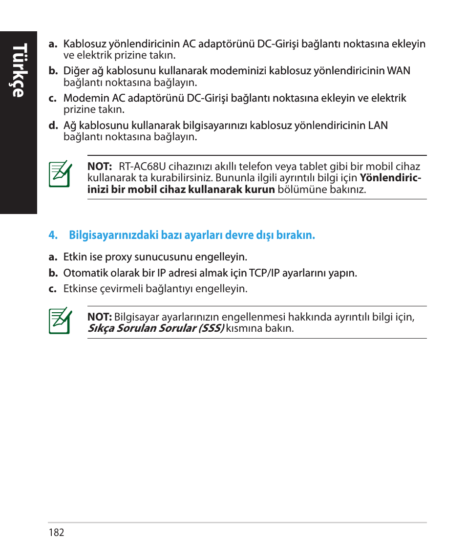 Tür kç e tür kç e | Asus RT-AC68U User Manual | Page 182 / 260