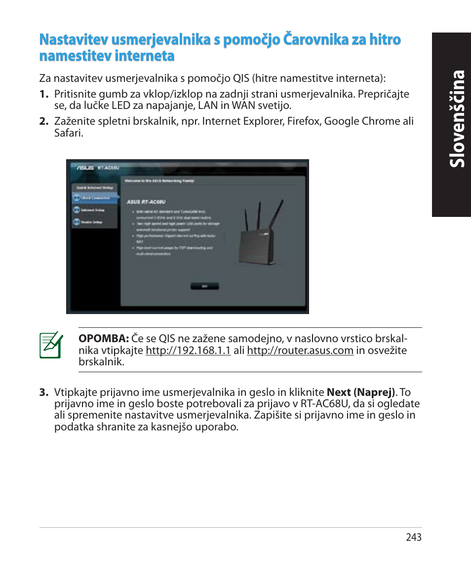 Slo venščina, Slo venščina slo venščina | Asus RT-AC68U User Manual | Page 243 / 260