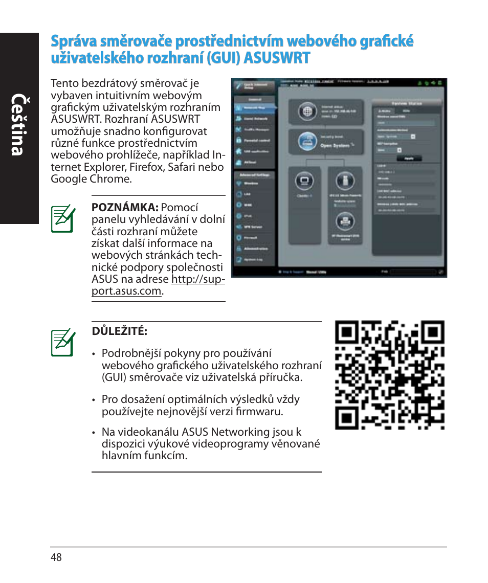 Čeština | Asus RT-AC68U User Manual | Page 48 / 260