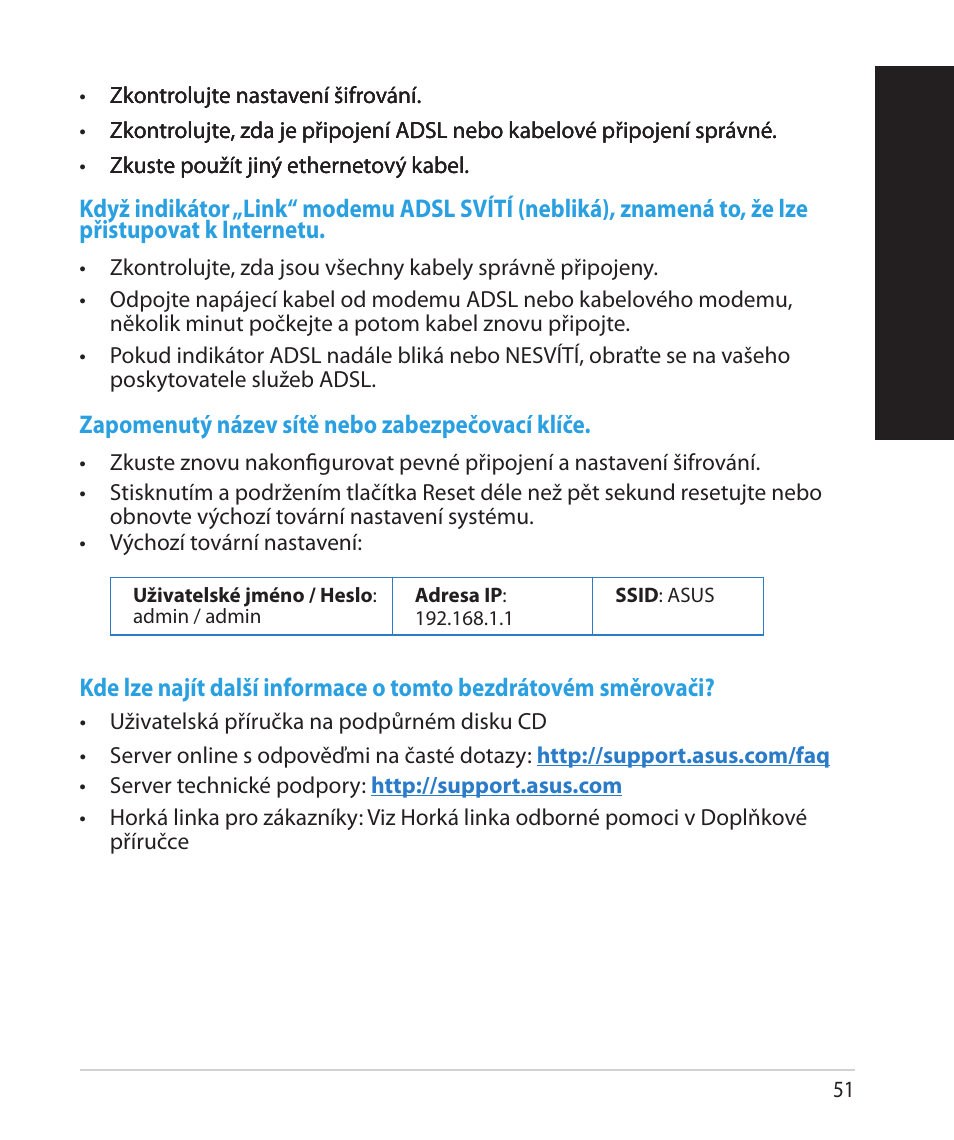 Čeština | Asus RT-AC68U User Manual | Page 51 / 260