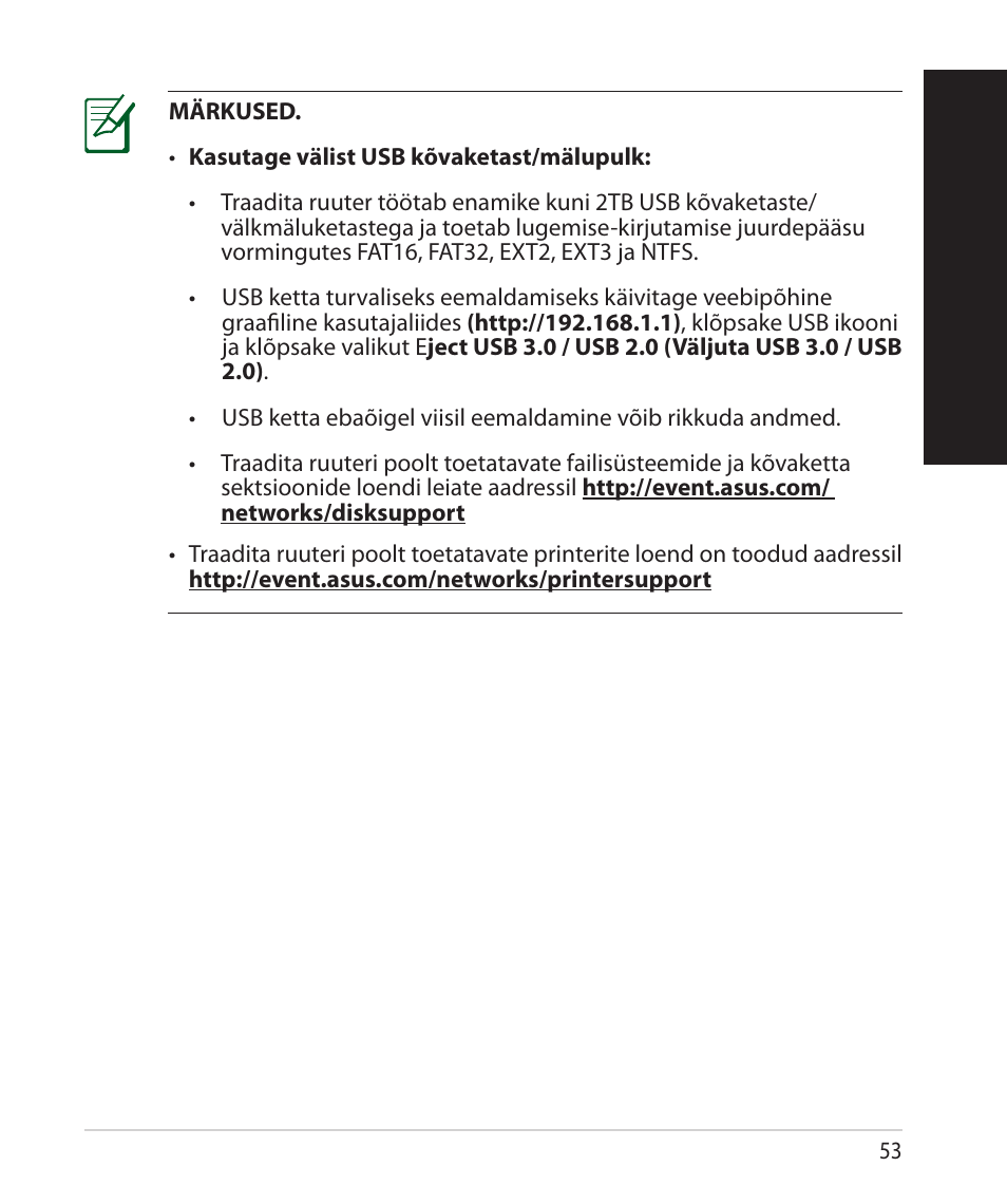 Eesti | Asus RT-AC68U User Manual | Page 53 / 260