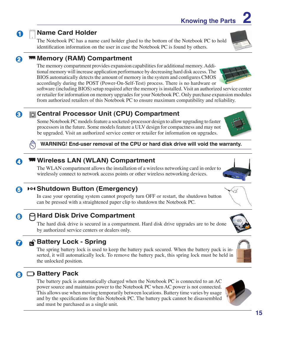 Asus F5RL User Manual | Page 15 / 71