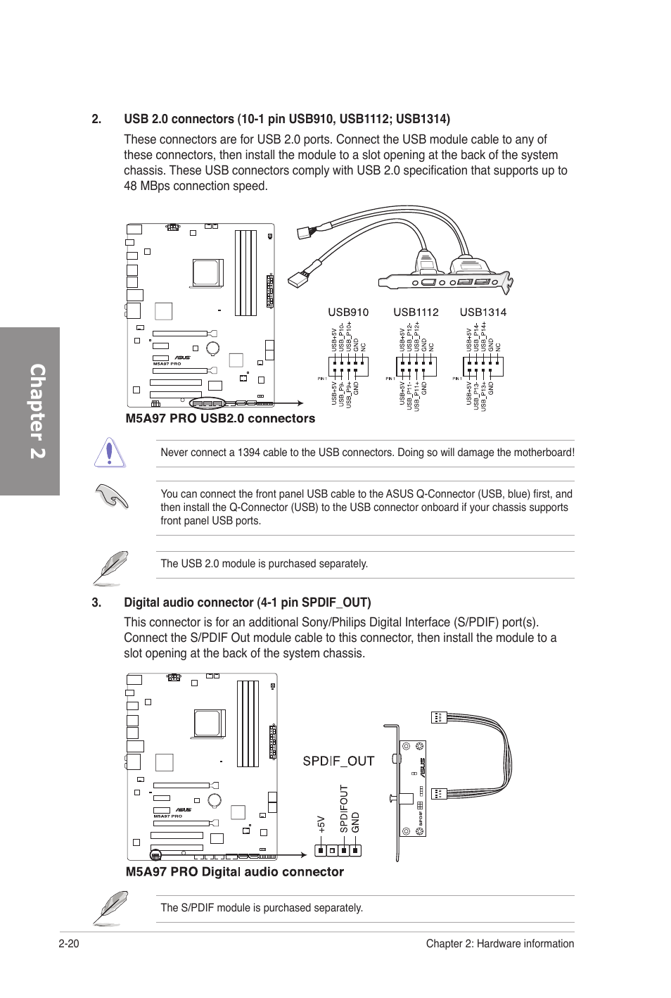 Chapter 2 | Asus M5A97 PRO User Manual | Page 38 / 128