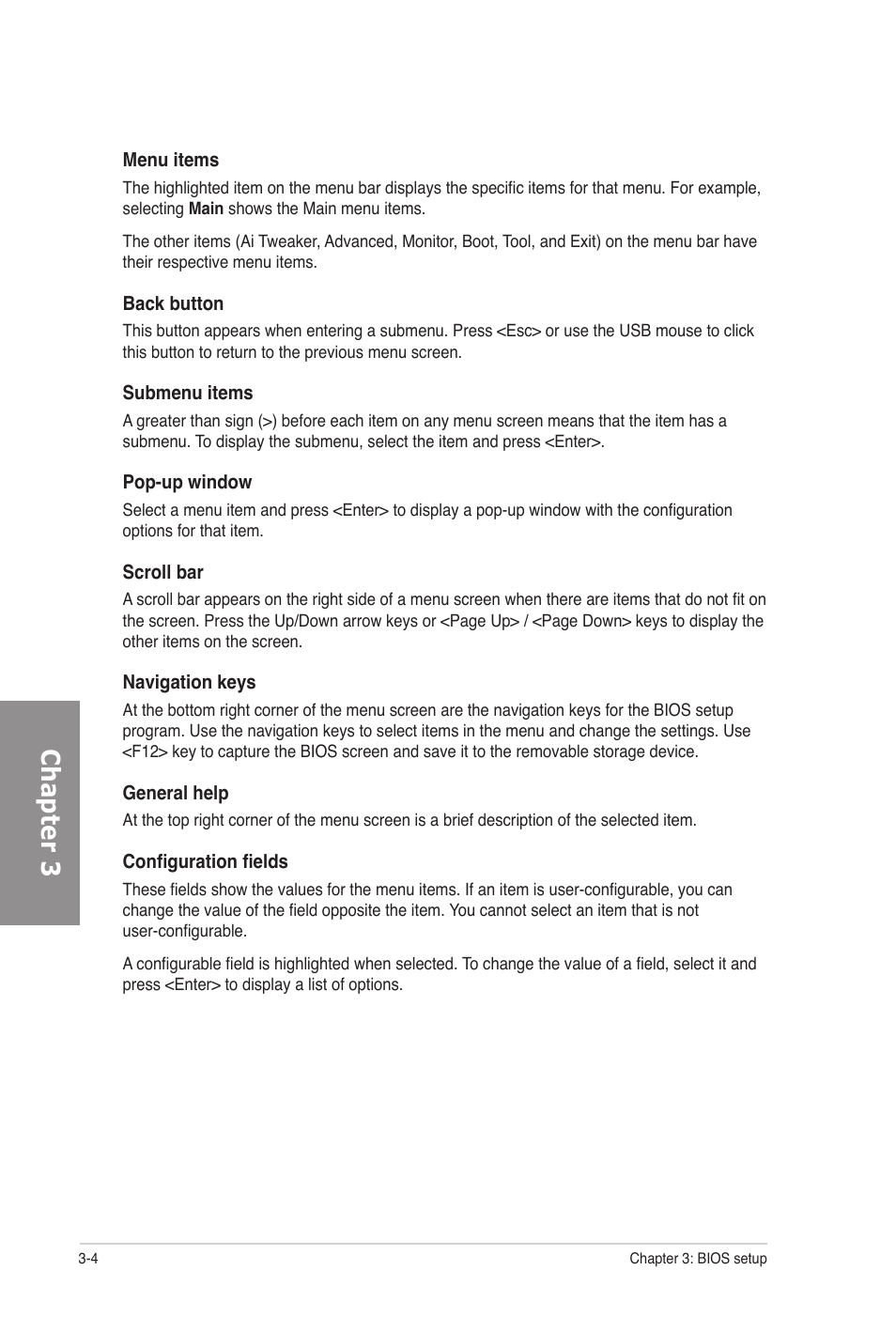 Chapter 3 | Asus M5A97 PRO User Manual | Page 64 / 128