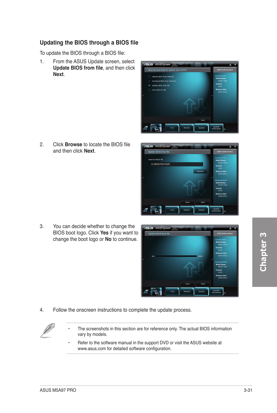 Chapter 3 | Asus M5A97 PRO User Manual | Page 91 / 128