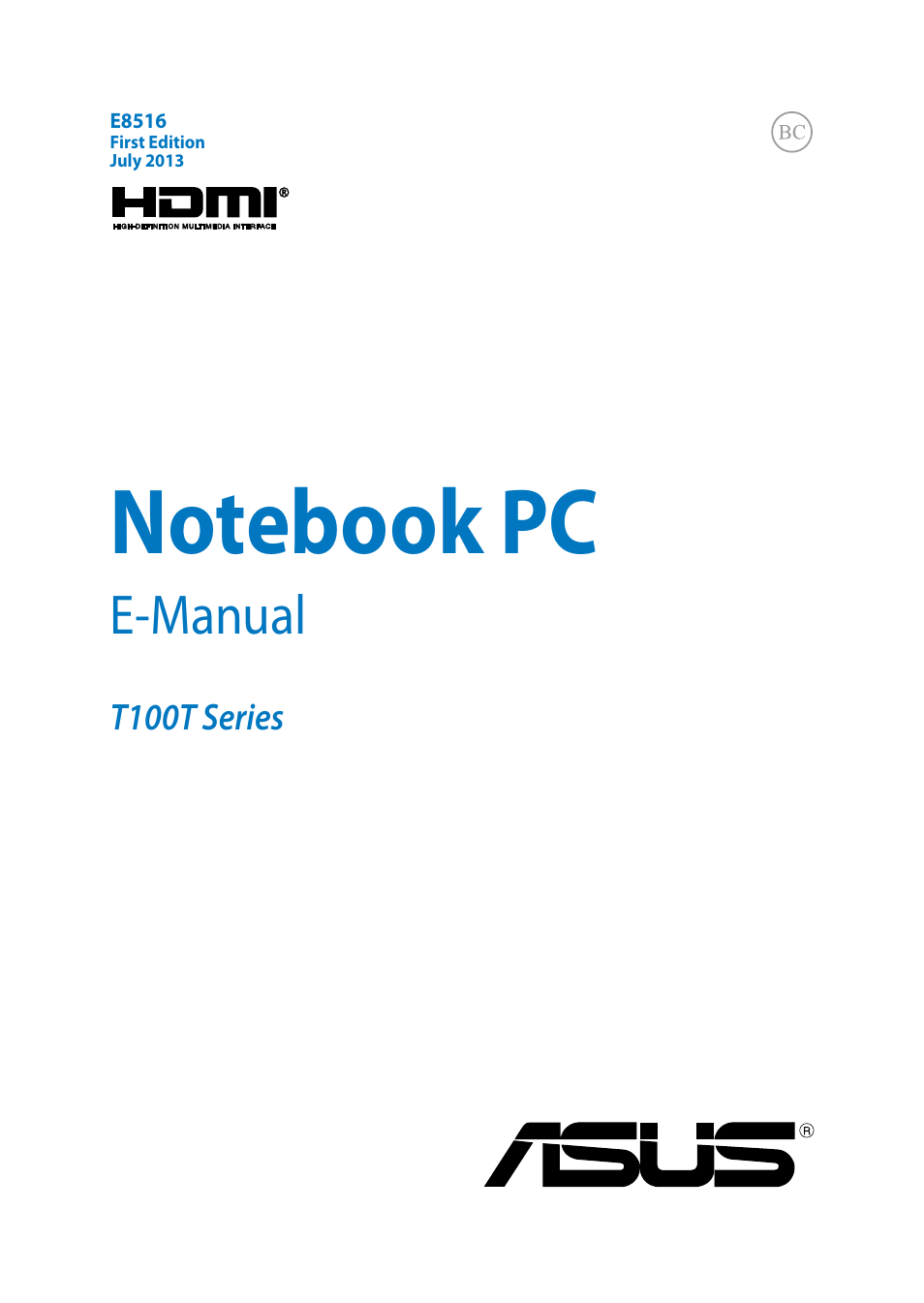 Asus T100TA User Manual | 96 pages