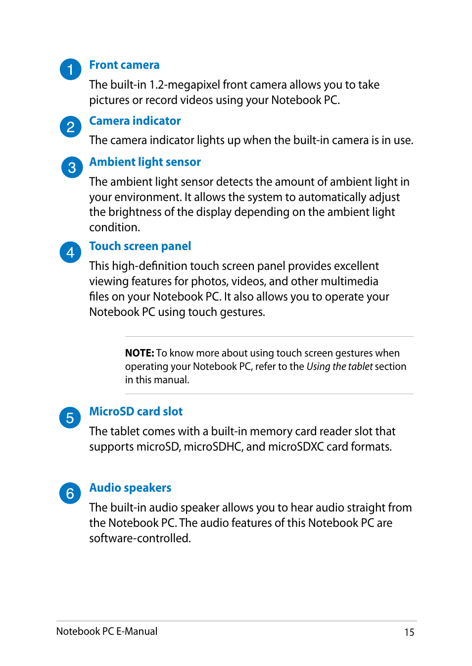Asus T100TA User Manual | Page 15 / 96