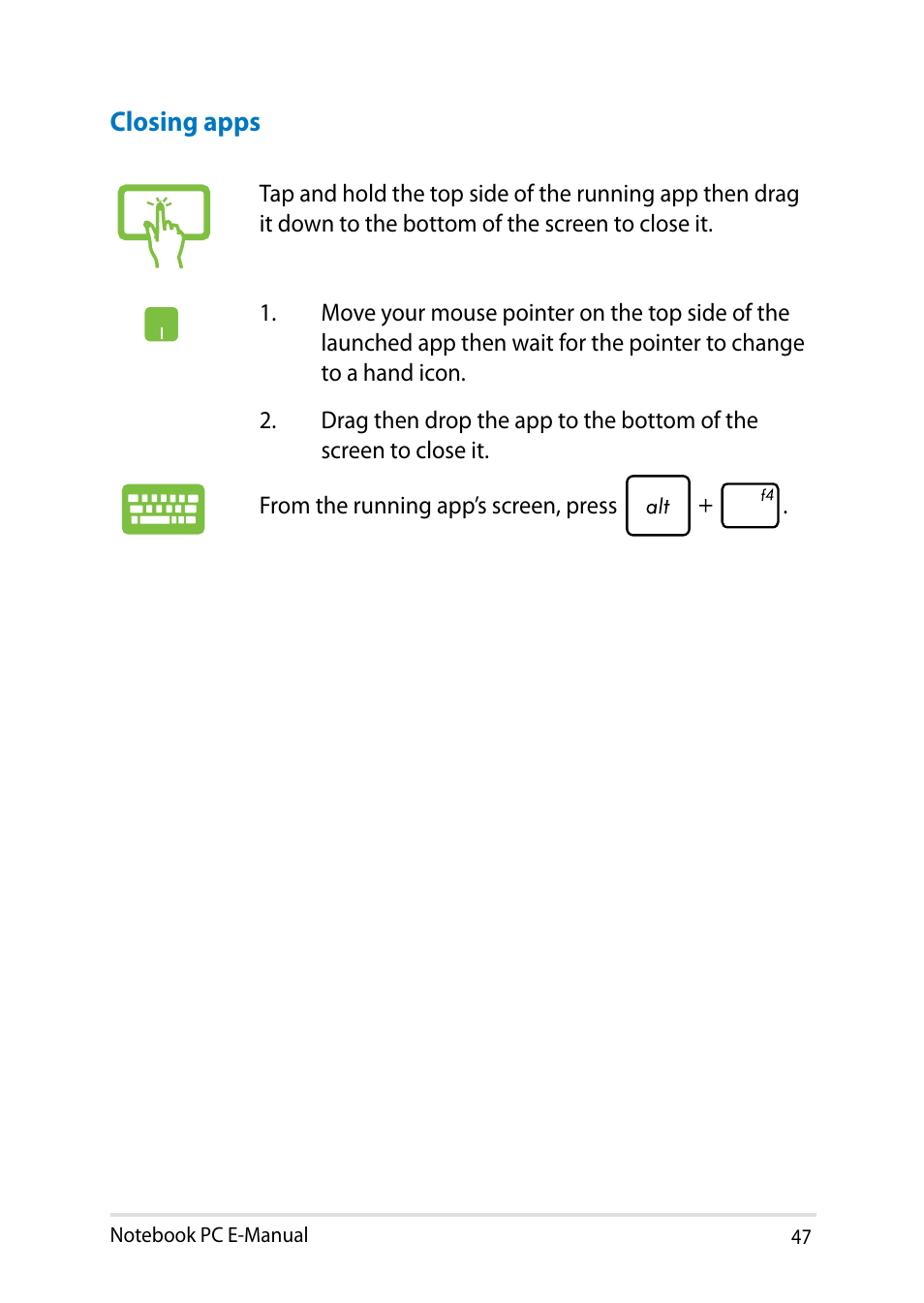 Asus T100TA User Manual | Page 47 / 96