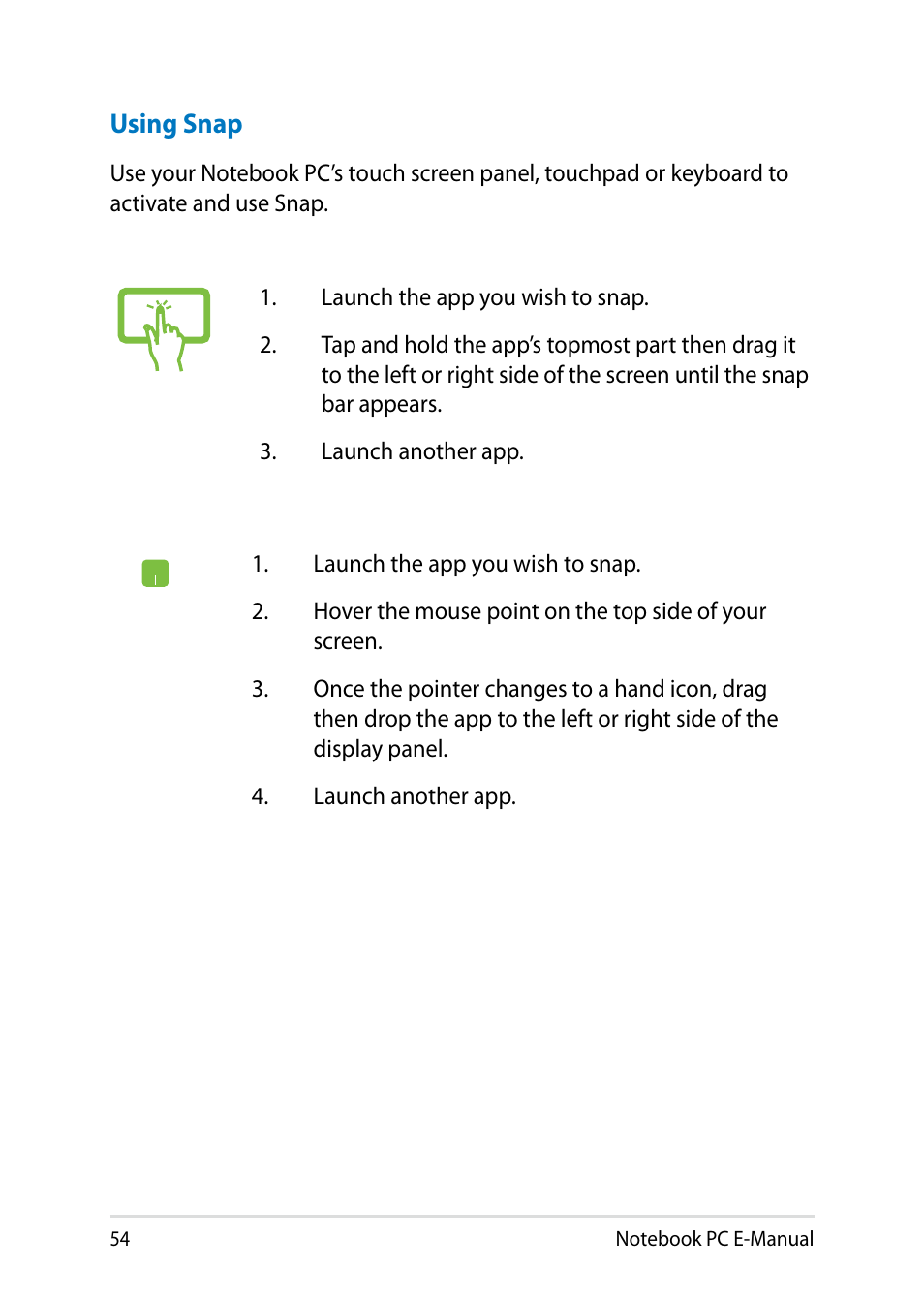 Asus T100TA User Manual | Page 54 / 96