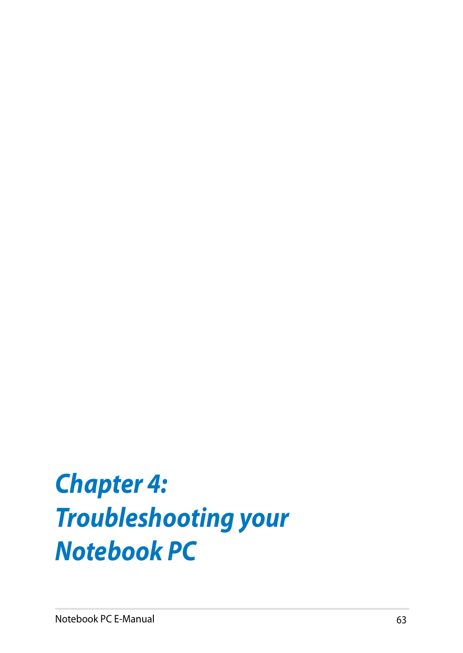 Chapter 4: troubleshooting your notebook pc | Asus T100TA User Manual | Page 63 / 96